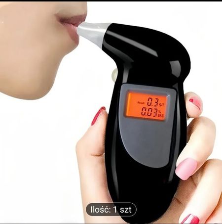 Cyfrowy tester alkoholu w wydychanym powietrzu - przenośny, ręczny design z wyświetlaczem LCD, ergonomicznym uchwytem i zasilaniem bateryjnym do użytku w domu, podczas podróży, w miejscu pracy, urządzenie do testowania alkoholu, podróżny tester alkoholu, elegancki urządzenie, trwała konstrukcja